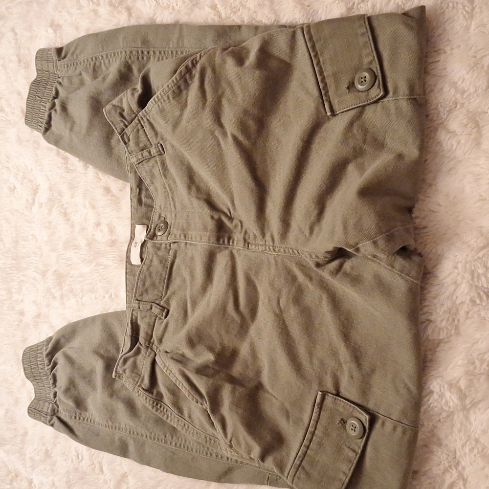 H&M L.O.G.G Cargo Pants Olive Green Size 6